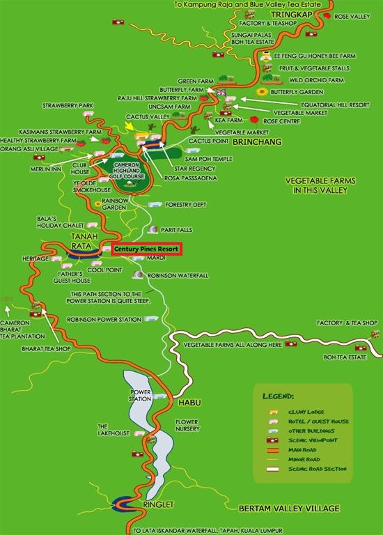 Century Pines Resort Map